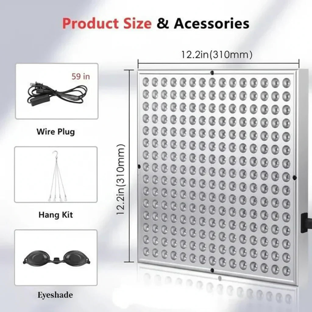 LumaGlow Infrared Light Therapy Panel for Skin Rejuvenation and Relaxation | Temsk