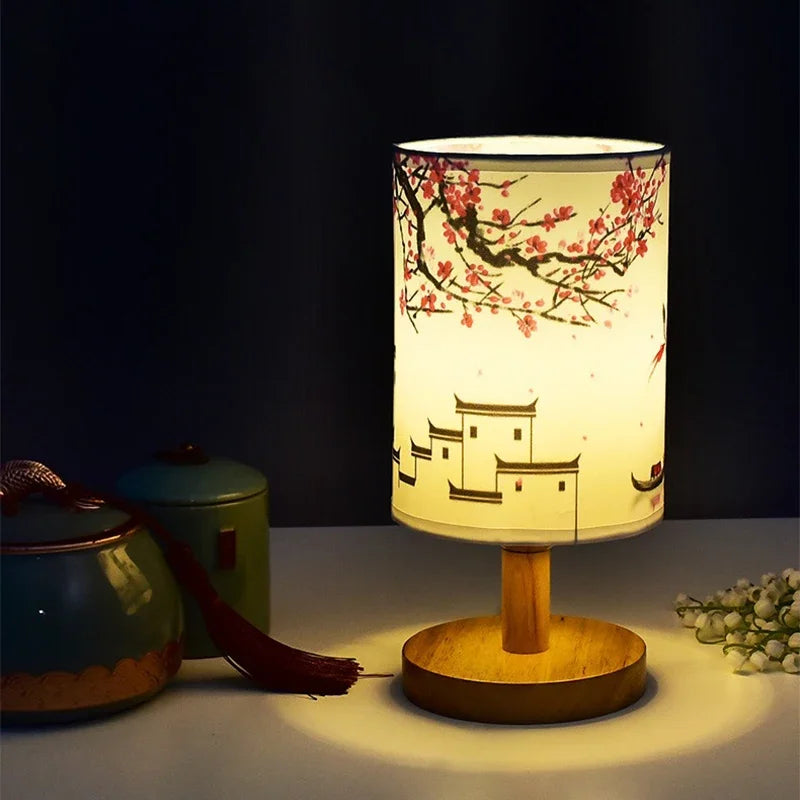 Aurelo Japandi Tischlampe mit dezentem LED-Licht | Temsk