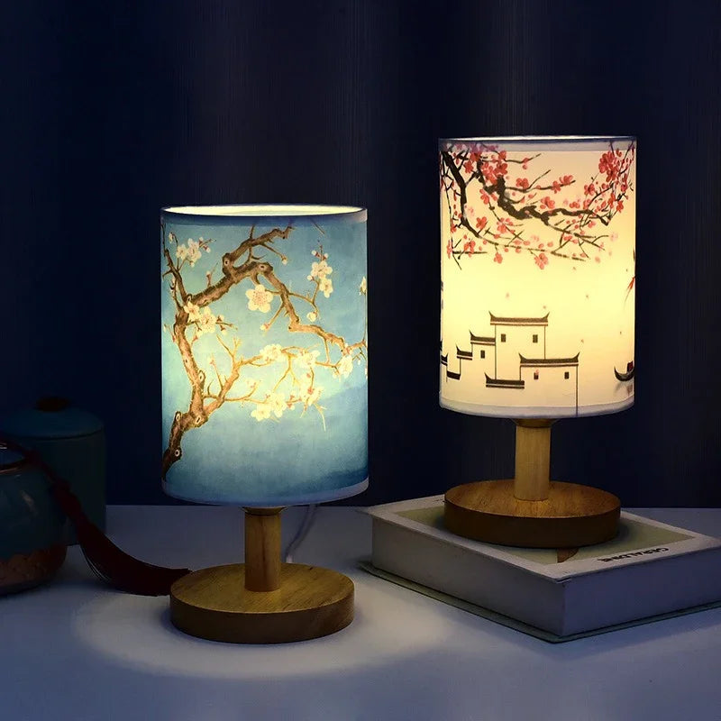 Aurelo Japandi Tischlampe mit dezentem LED-Licht | Temsk