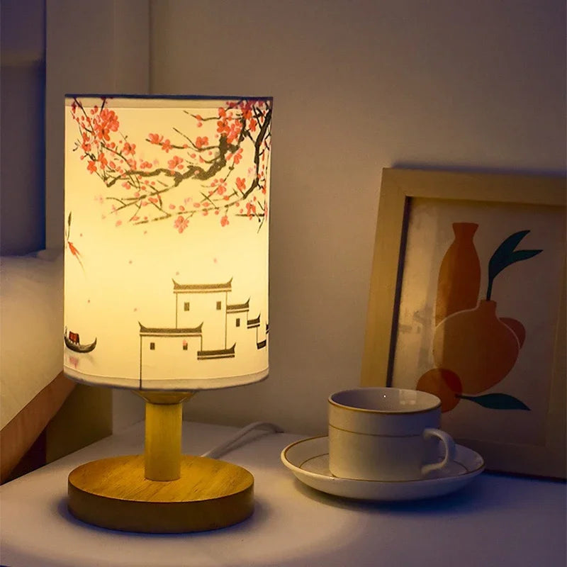 Aurelo Japandi Tischlampe mit dezentem LED-Licht | Temsk