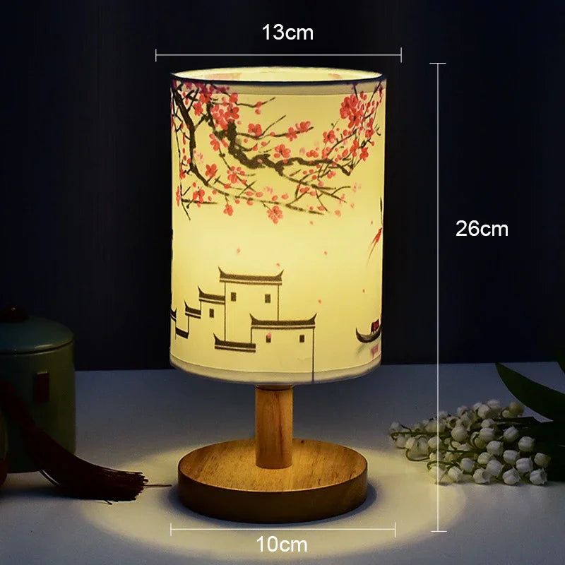 Aurelo Japandi Tischlampe mit dezentem LED-Licht | Temsk