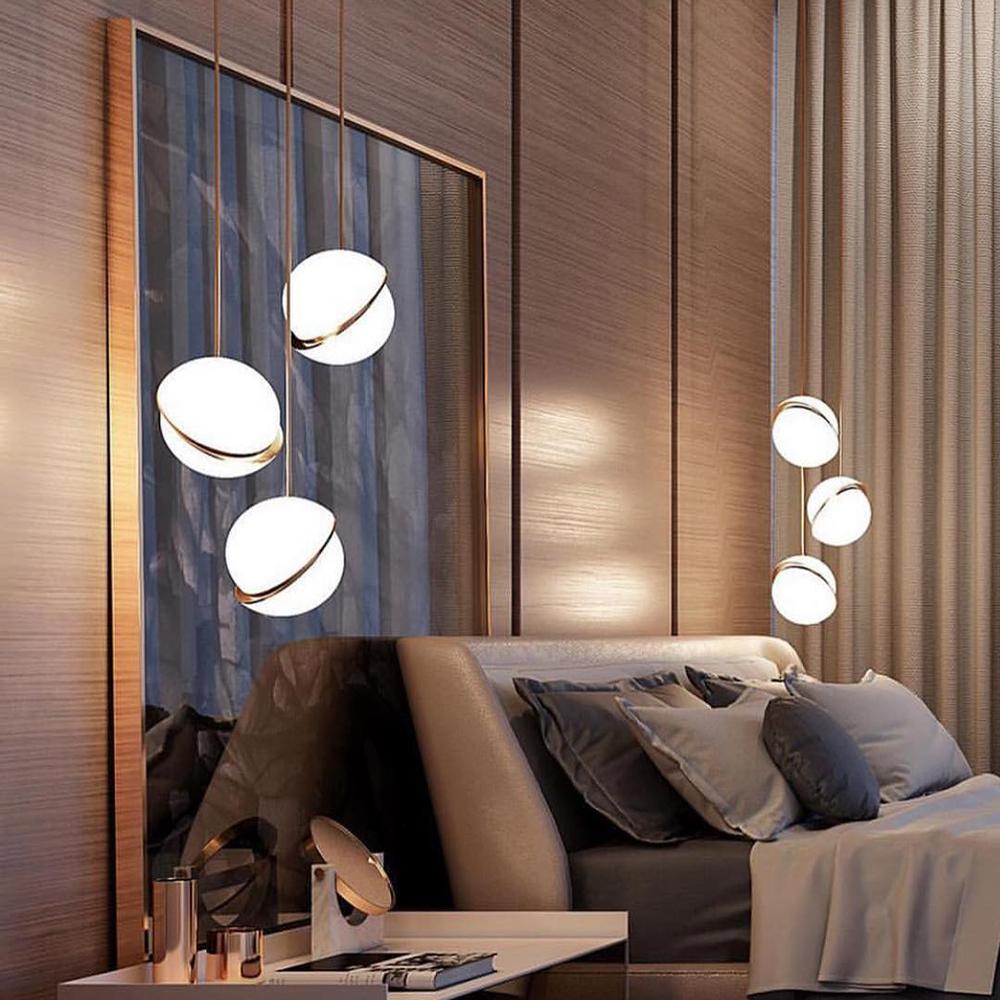Nyara Moon-Curve Pendant Light With Acrylic And Brass | Snurv | Temsk