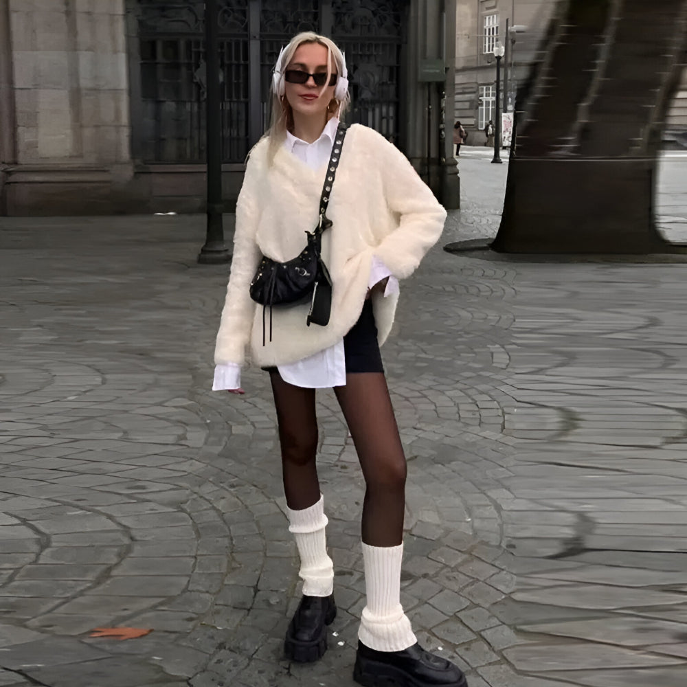 Wintergefütterte Thermoleggings mit transparentem Look für Winterbekleidung | Temsk