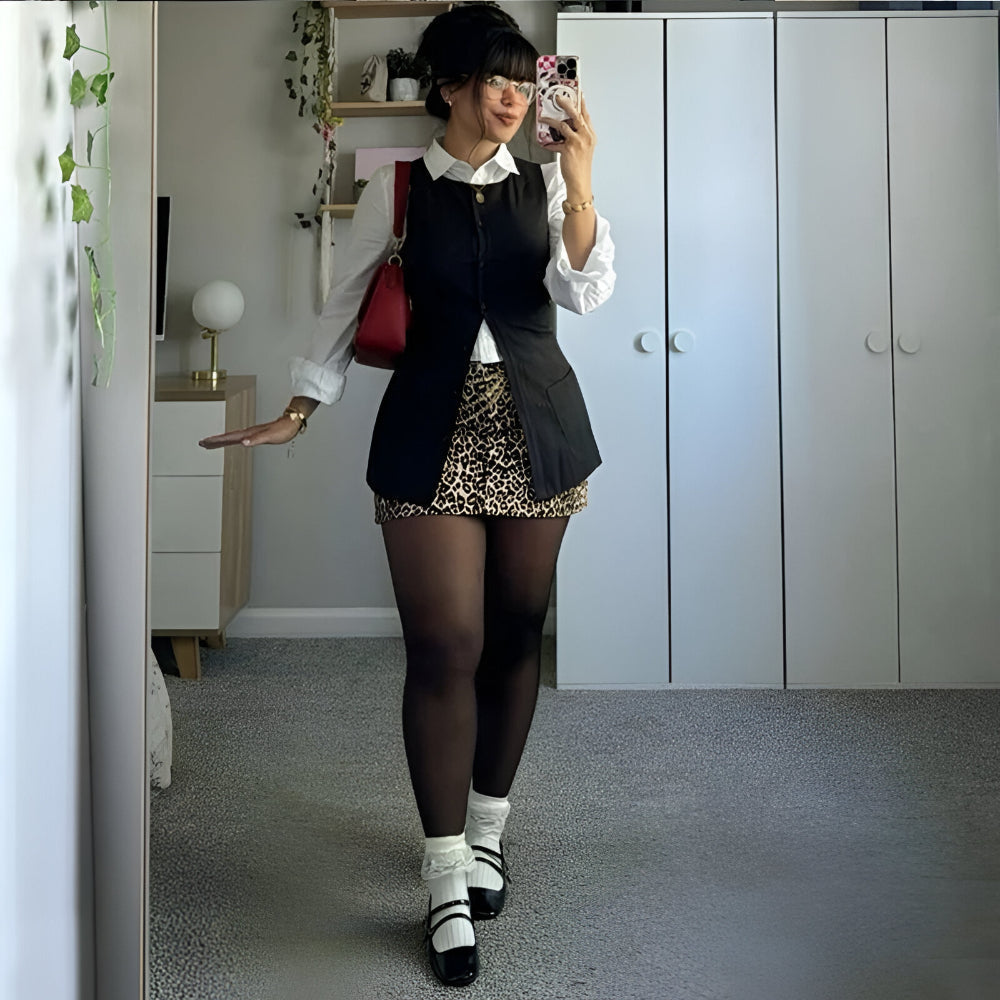 Wintergefütterte Thermoleggings mit transparentem Look für Winterbekleidung | Temsk