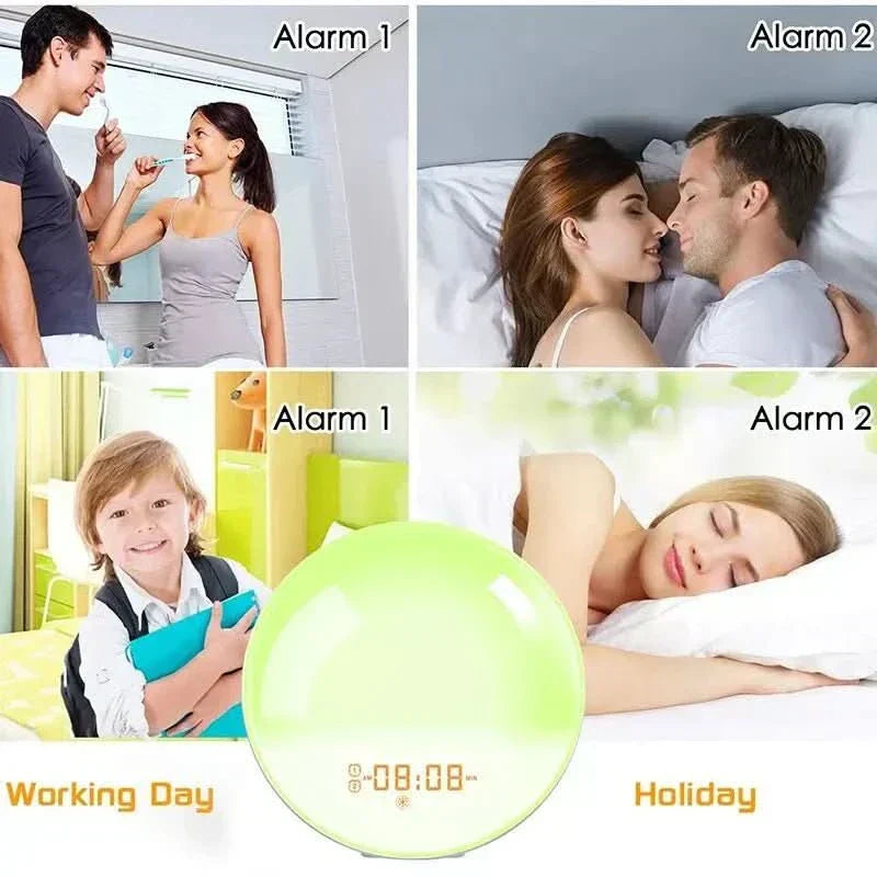 SunriseGlow Alarm Clock With Sunrise Simulation And Nature Sounds | Temsk