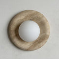 Elara Round Marble Wall Light With Soft Frosted Glow For Any Room | Temsk