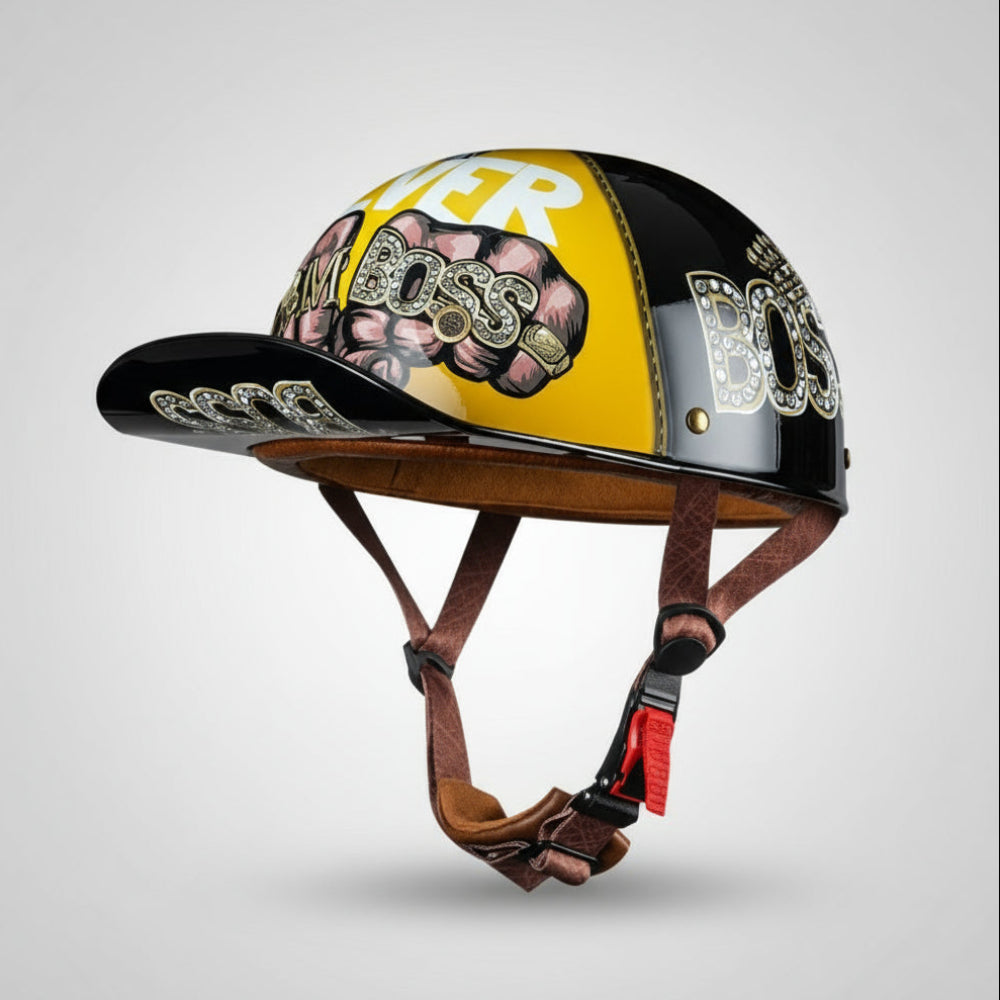 Halbgesicht-Motorradhelm mit Baseballkappen-Look | Temsk