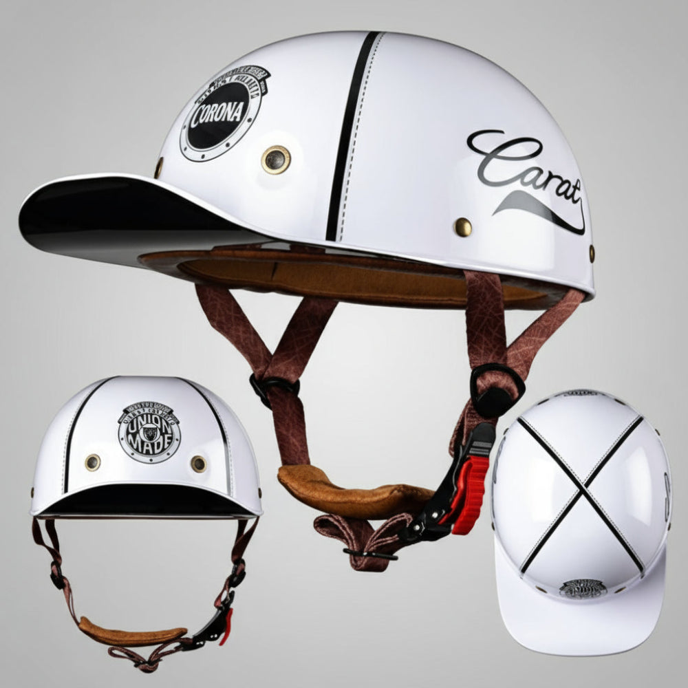Halbgesicht-Motorradhelm mit Baseballkappen-Look | Temsk