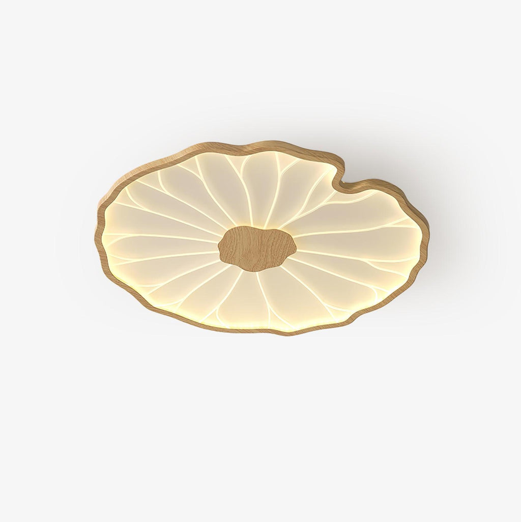 Lotus Leaf Ceiling Light With Wood Look, Acrylic And Metal, LED 3000K-6000K | Temsk