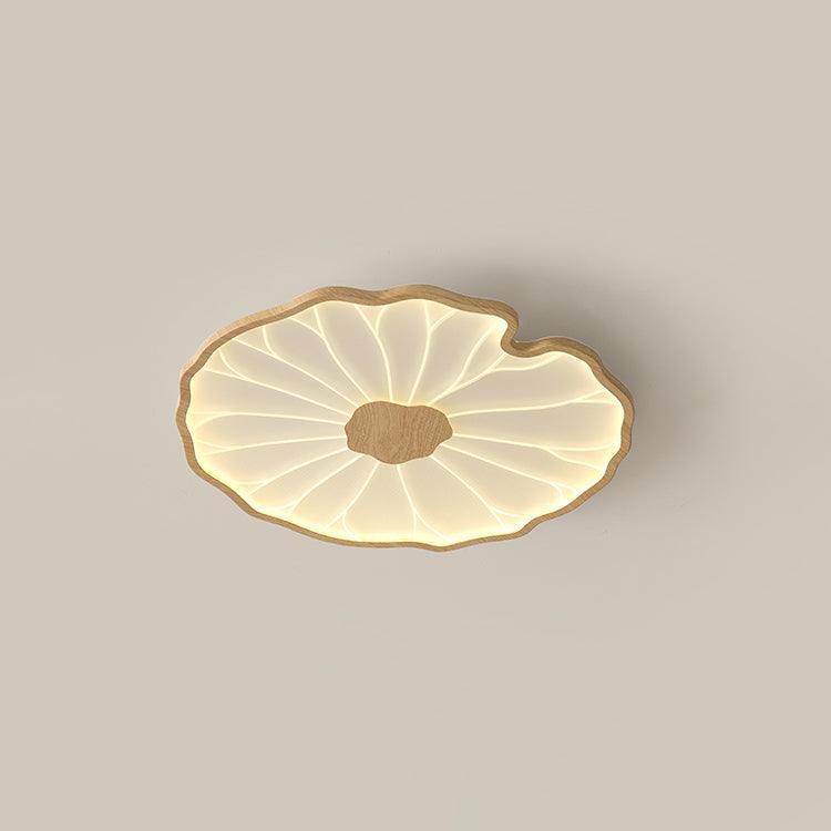 Lotus Leaf Ceiling Light With Wood Look, Acrylic And Metal, LED 3000K-6000K | Temsk