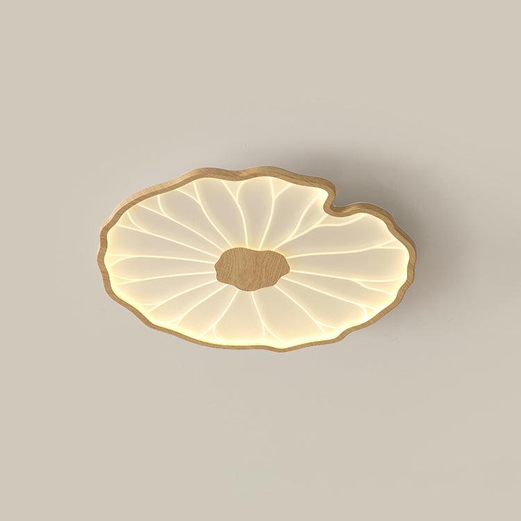 Lotus Leaf Ceiling Light With Wood Look, Acrylic And Metal, LED 3000K-6000K | Temsk