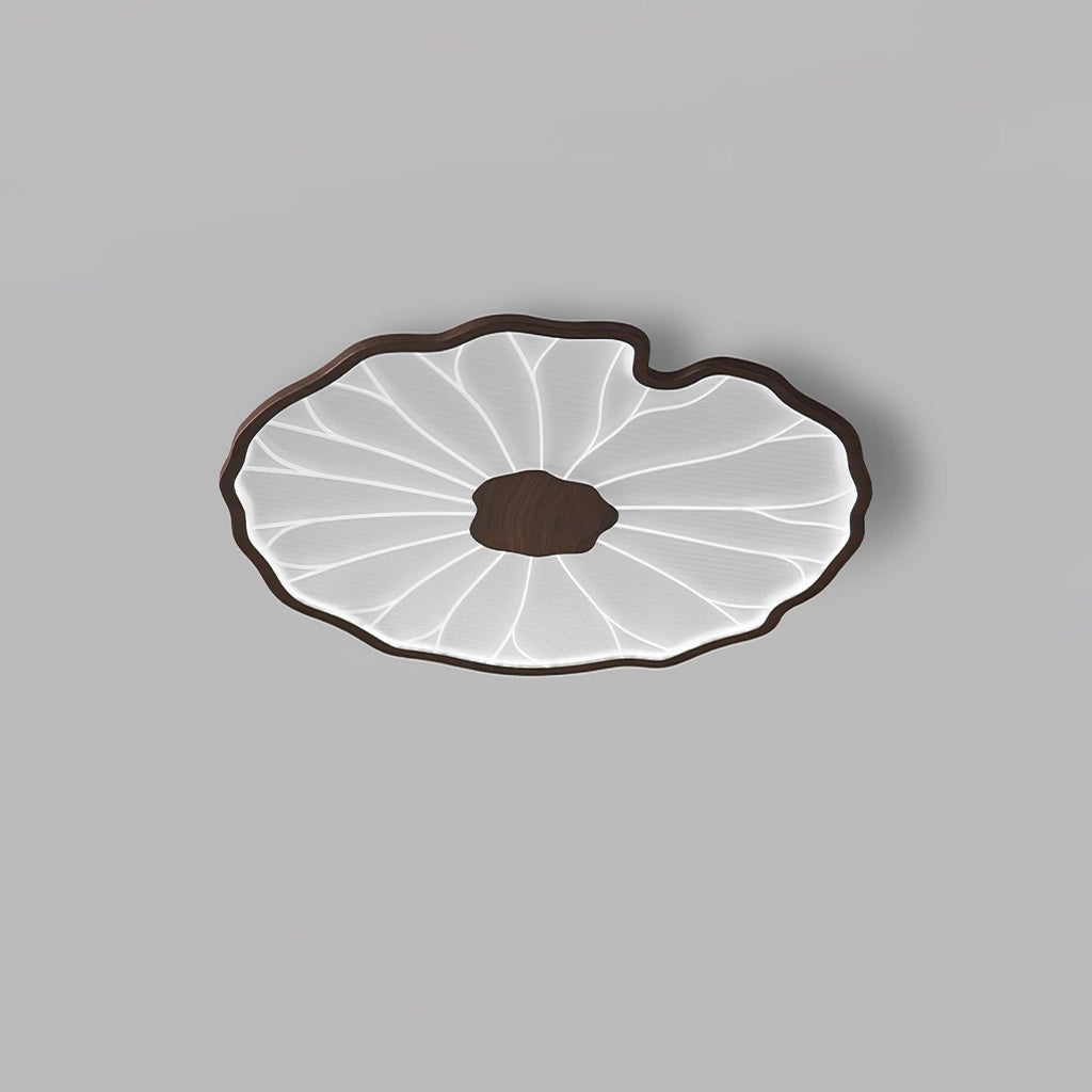 Lotus Leaf Ceiling Light With Wood Look, Acrylic And Metal, LED 3000K-6000K | Temsk