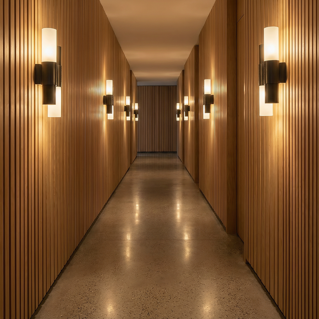 Aurelian Modern Steel Glass Wall Sconce Light With Leather Accent | Temsk