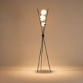 NovaAura Modern Tripod Floor Lamp With Frosted Glass Globes | Temsk
