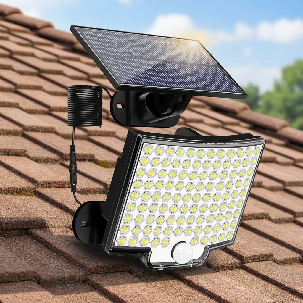AeroGuard GuardLight Solar Lamp With Motion Sensor LED Outdoor For Home And Garden | Temsk