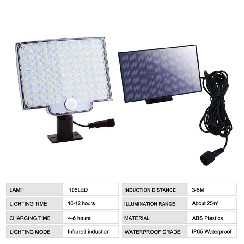 AeroGuard GuardLight Solar Lamp With Motion Sensor LED Outdoor For Home And Garden | Temsk