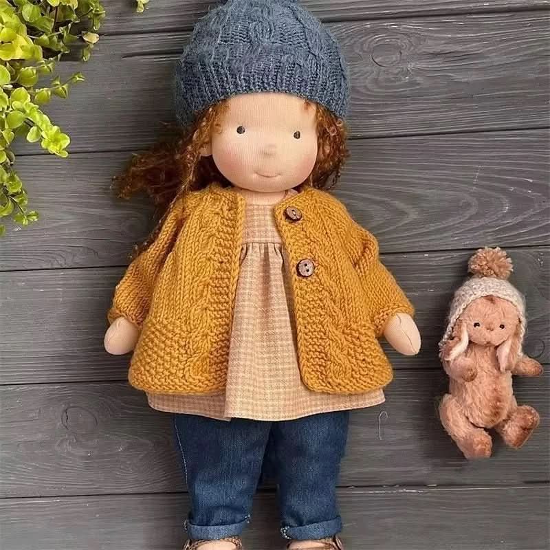 Aurora Handmade Waldorf Doll With Accessories For Creative Play | Temsk
