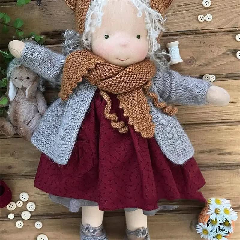 Aurora Handmade Waldorf Doll With Accessories For Creative Play | Temsk