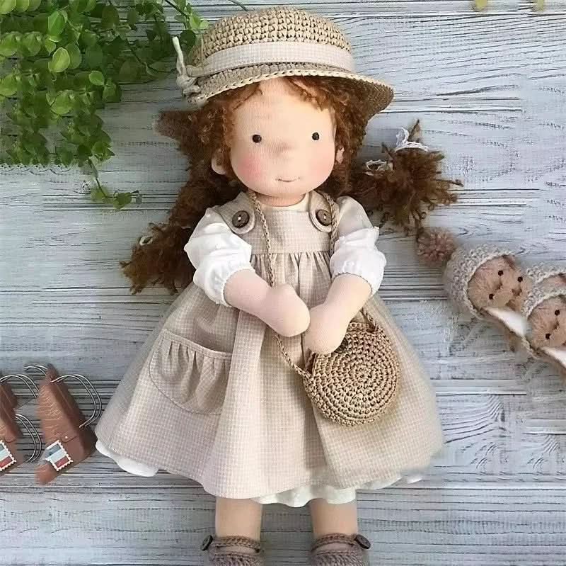 Aurora Handmade Waldorf Doll With Accessories For Creative Play | Temsk