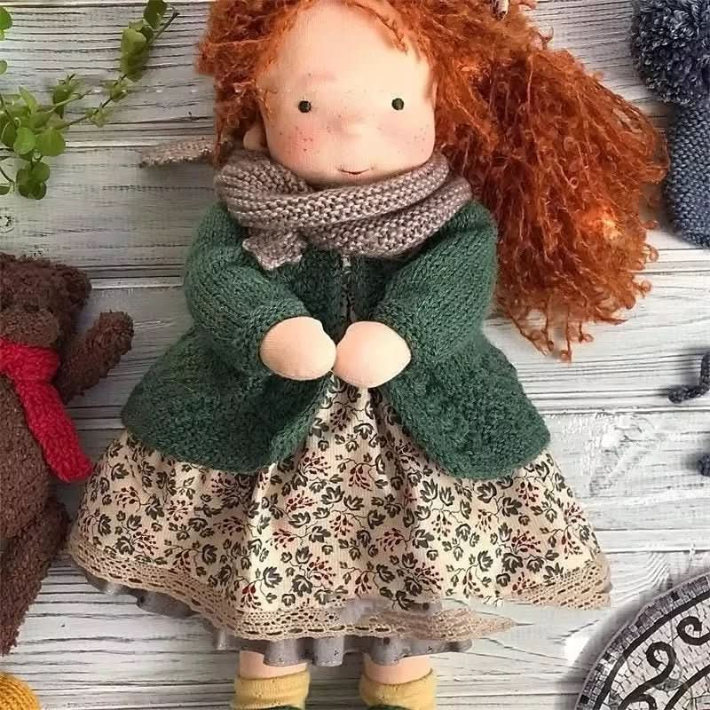 Aurora Handmade Waldorf Doll With Accessories For Creative Play | Temsk