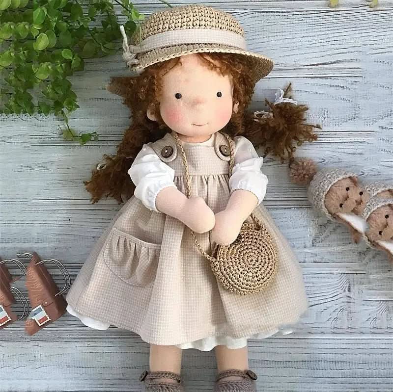 Aurora Handmade Waldorf Doll With Accessories For Creative Play | Temsk