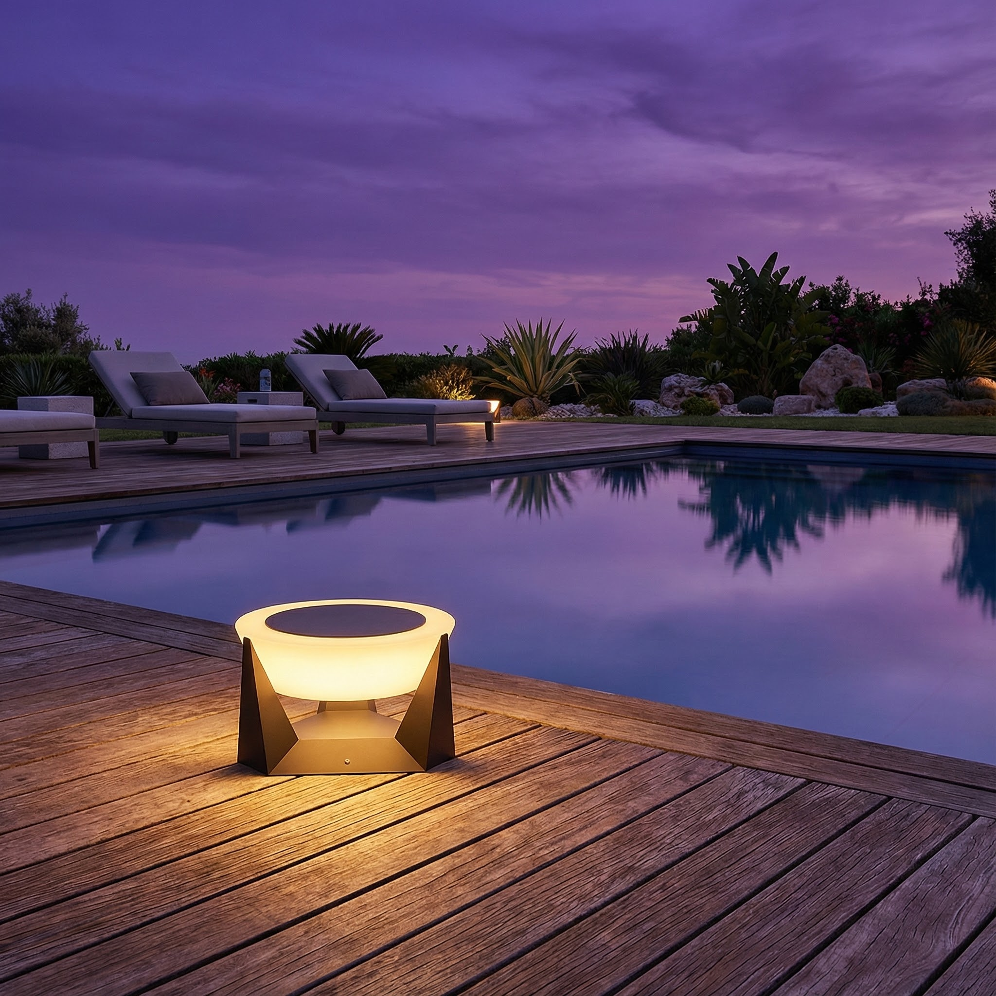 NovaLuxe Modern Elegant Solar Garden Outdoor Accent Light | Temsk