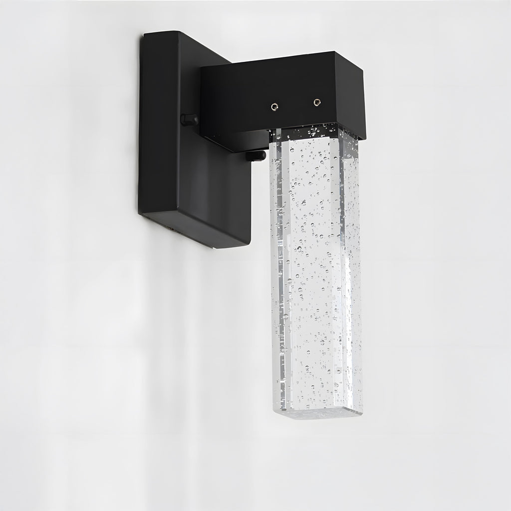 NovaGlow Elegant Aluminum Crystal Outdoor Wall Light Sconce | Temsk