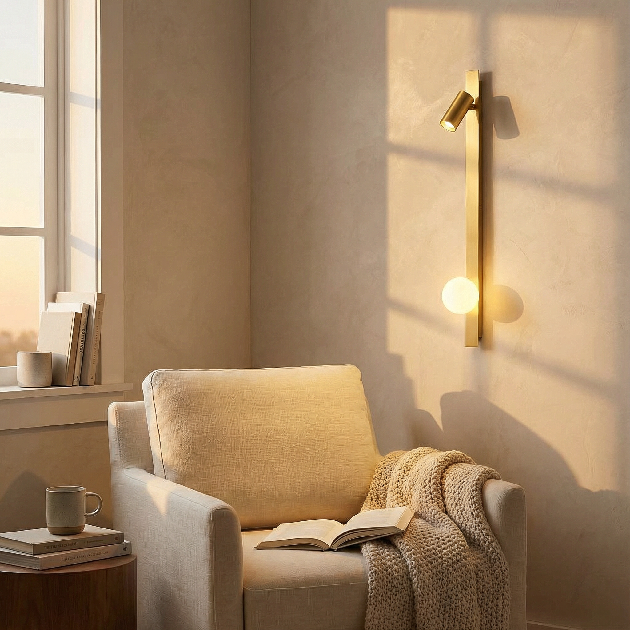 LumaNova Elegant Modern Metal Wall Sconce With Glass Globe Light | Temsk