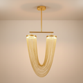 Aurelia Elegant Modern Metallic Chain Chandelier For Dining Room | Temsk