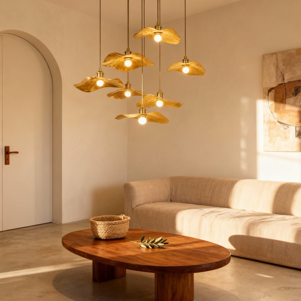 Nova Brass Flush Mount Ceiling Light Fixture For Modern Interiors | Temsk