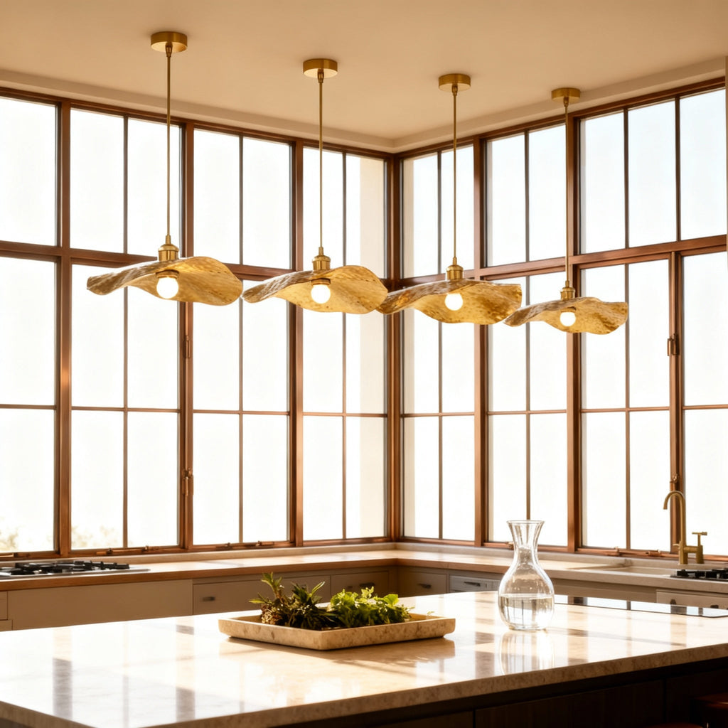 Nova Brass Flush Mount Ceiling Light Fixture For Modern Interiors | Temsk