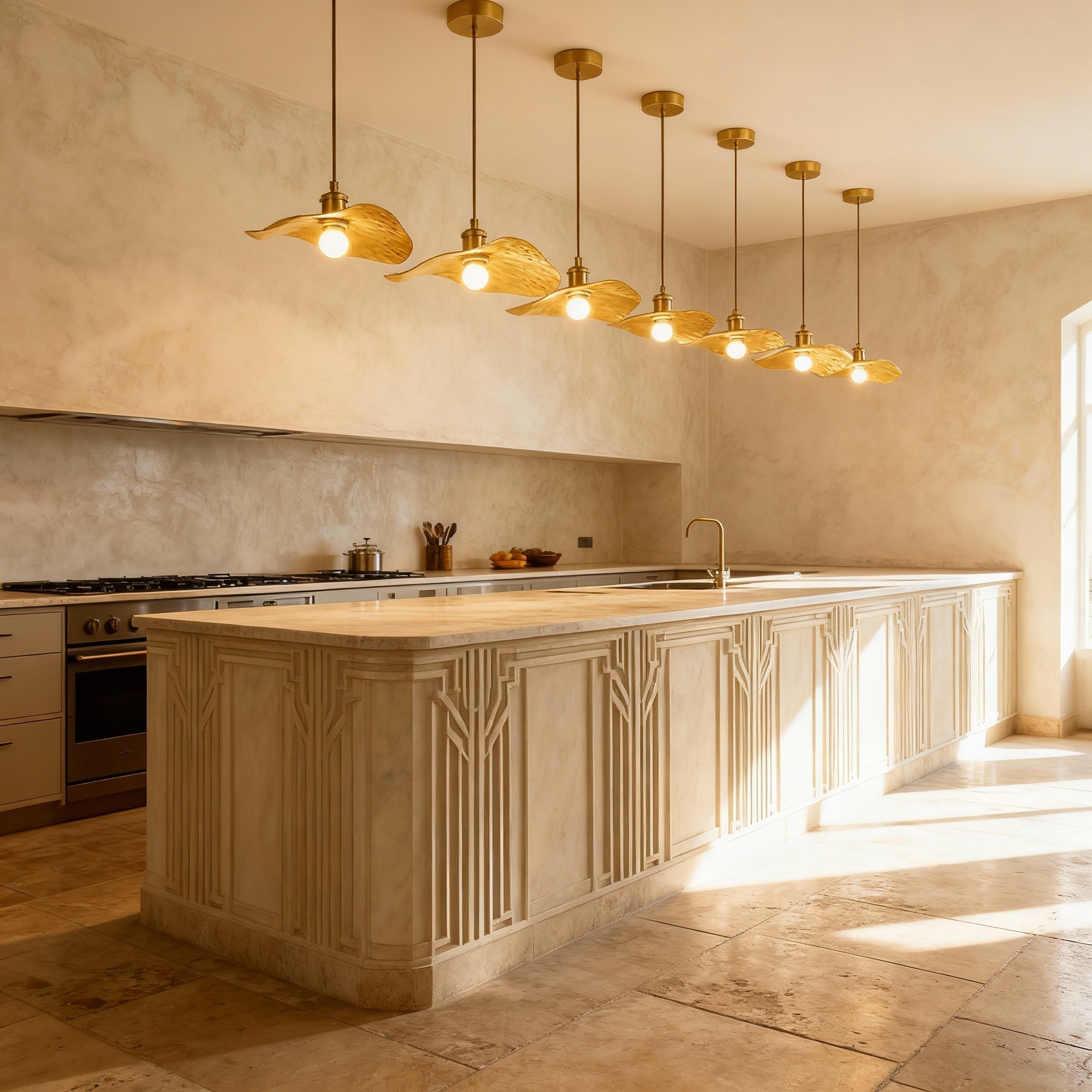 Nova Brass Flush Mount Ceiling Light Fixture For Modern Interiors | Temsk