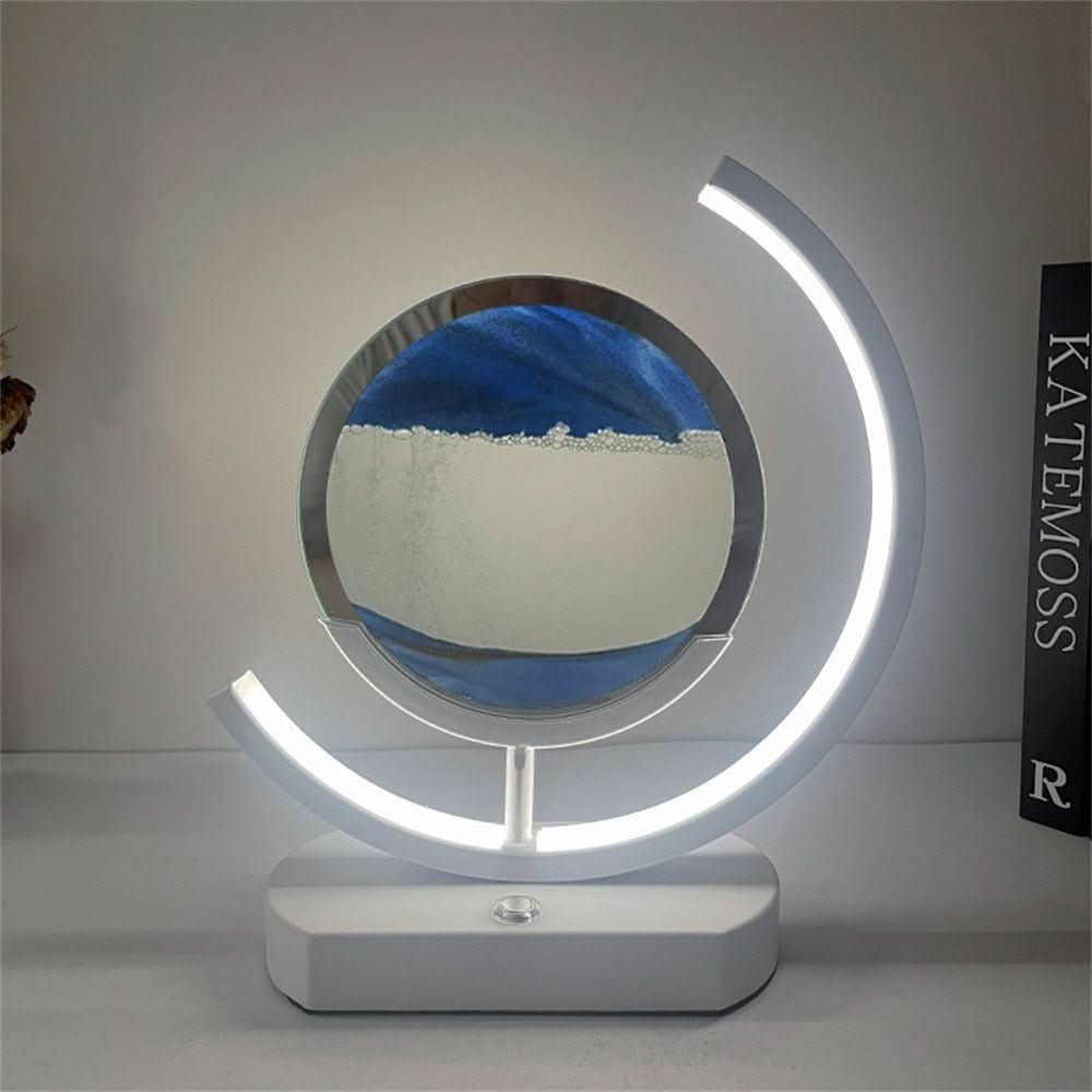 Flow Sand 3D LED Sand Art Table Lamp With USB Charging For Relaxing Ambiance | Temsk