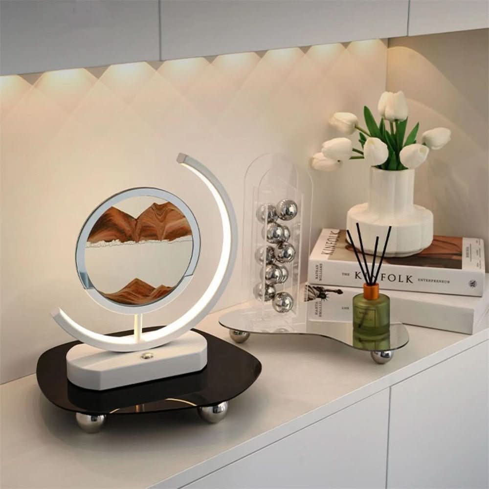 Flow Sand 3D LED Sand Art Table Lamp With USB Charging For Relaxing Ambiance | Temsk