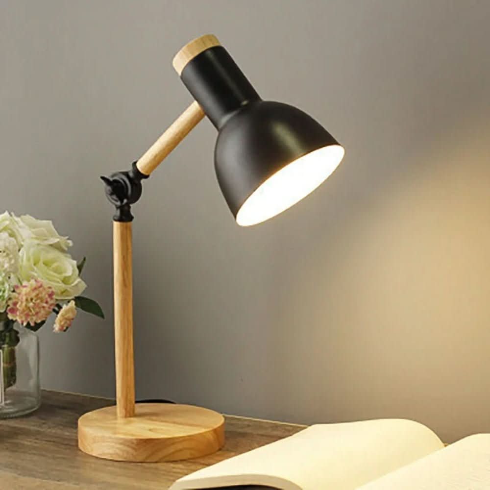 Nordic Luma Desk Lamp Adjustable Wooden Table Lamp In Scandinavian Style | Temsk