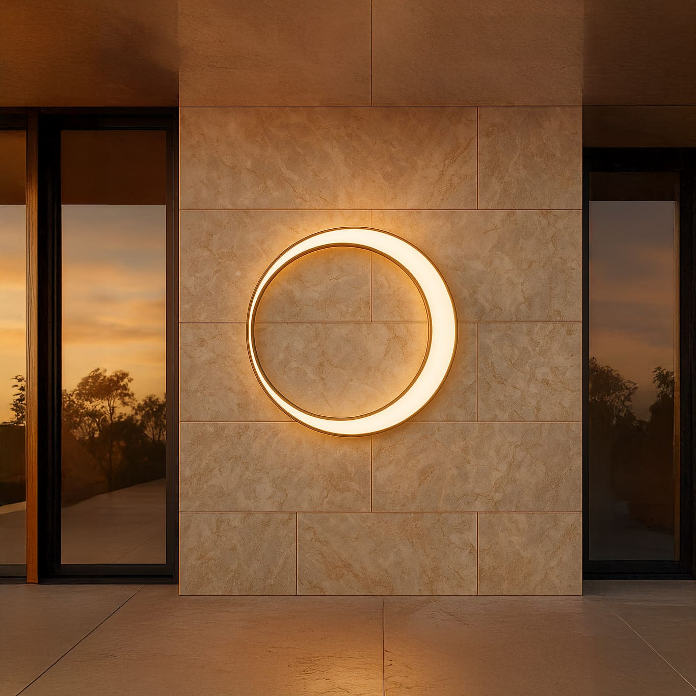 LumaNova Sleek Modern Outdoor Light Fixture For House Entryways | Temsk