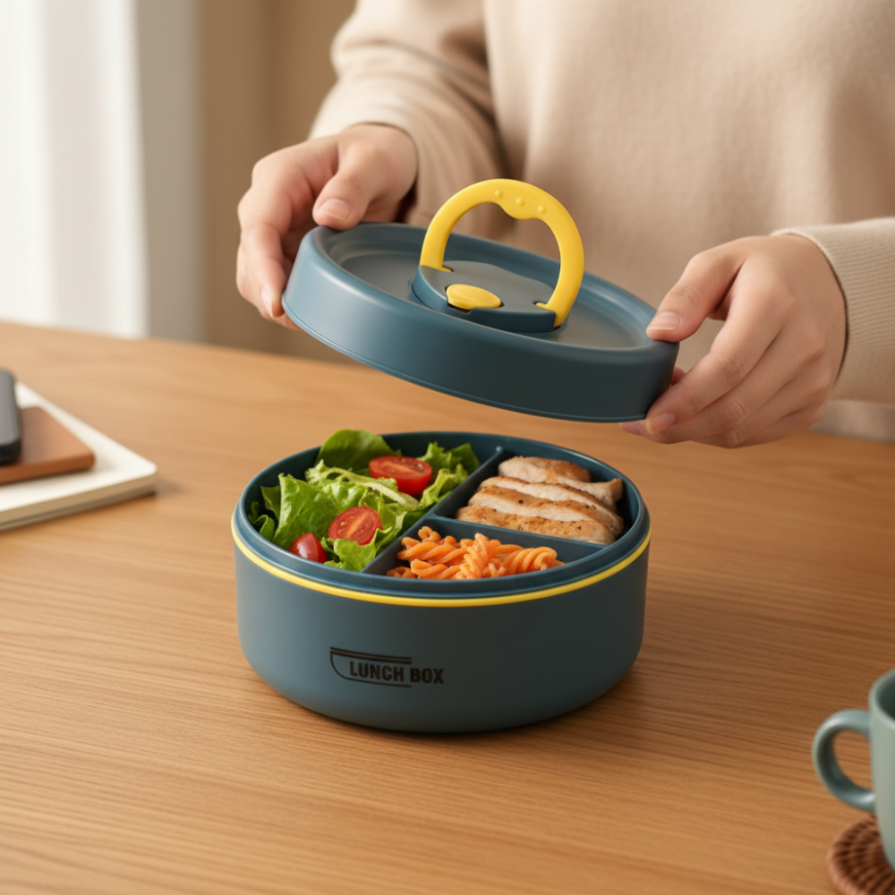 Edelstahl Isolierte Lunchbox mit auslaufsicherem Lebensmittelbehälter | Temsk