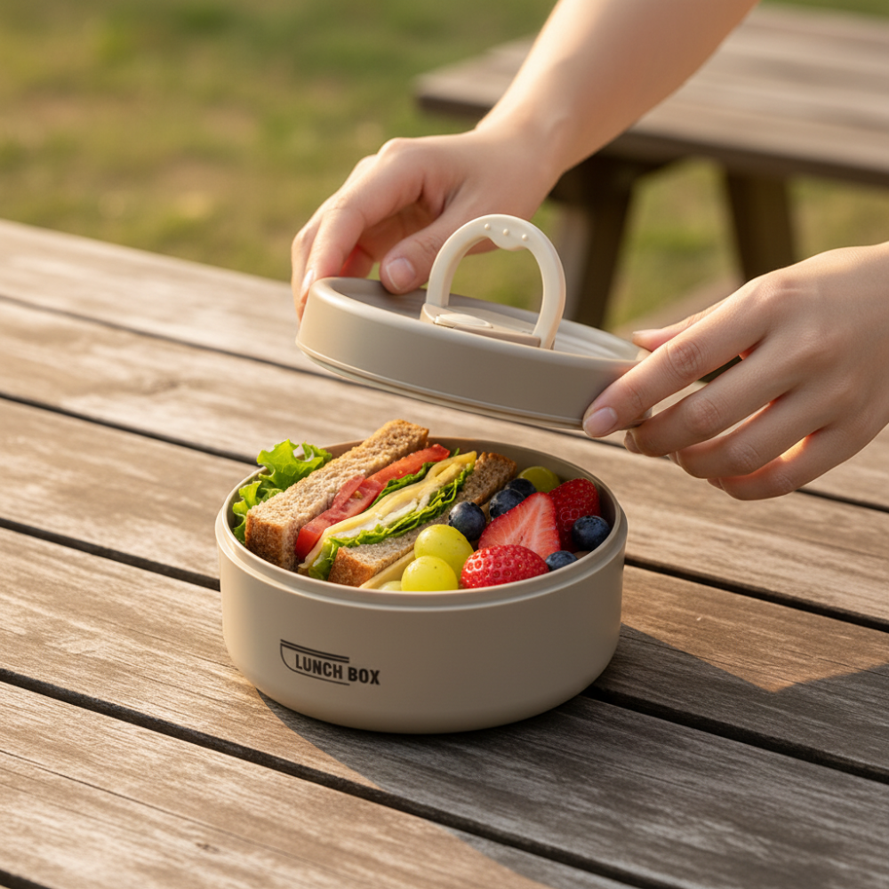 Edelstahl Isolierte Lunchbox mit auslaufsicherem Lebensmittelbehälter | Temsk
