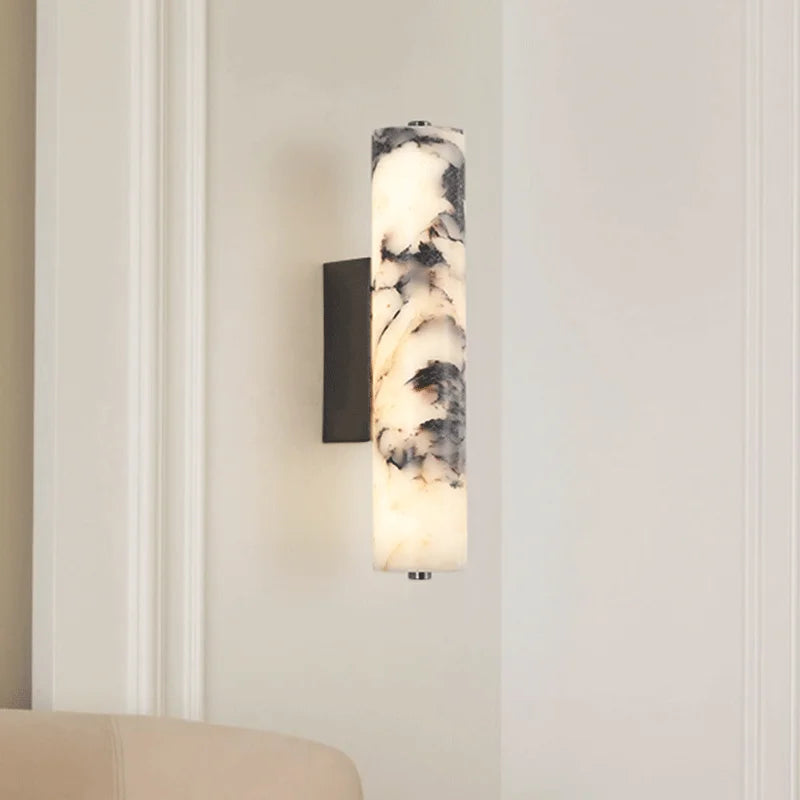 LuxeStone Italienische Naturmarmor-Wandlampe für Wohnzimmer und Schlafzimmer | Temsk