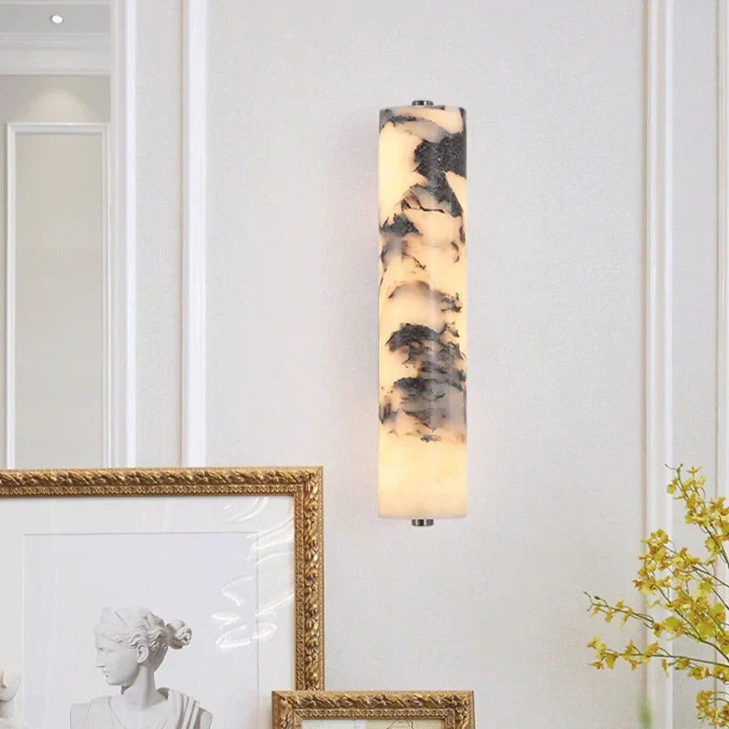 LuxeStone Italienische Naturmarmor-Wandlampe für Wohnzimmer und Schlafzimmer | Temsk