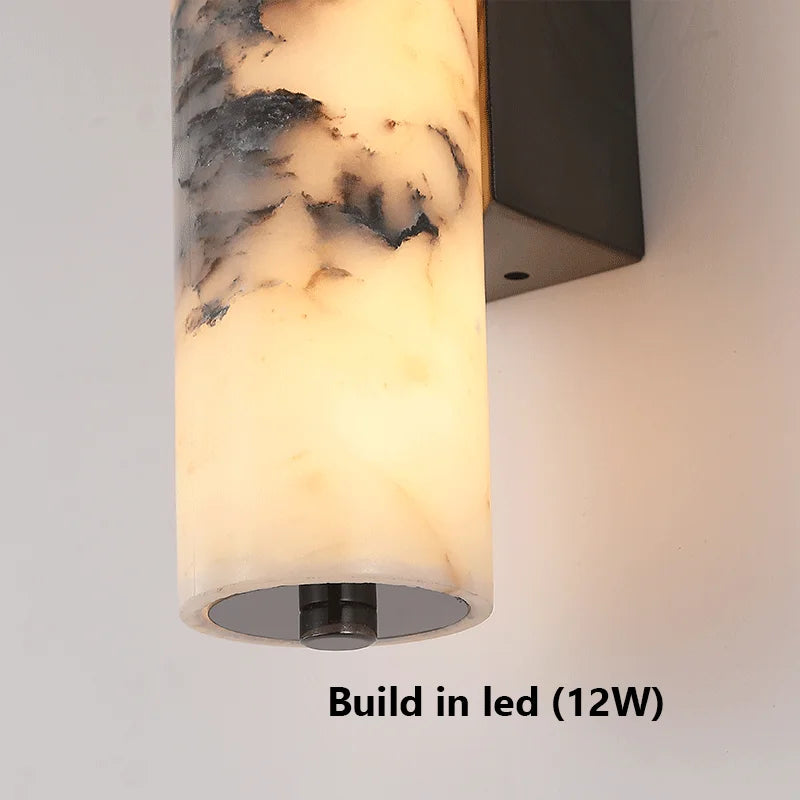 LuxeStone Italienische Naturmarmor-Wandlampe für Wohnzimmer und Schlafzimmer | Temsk