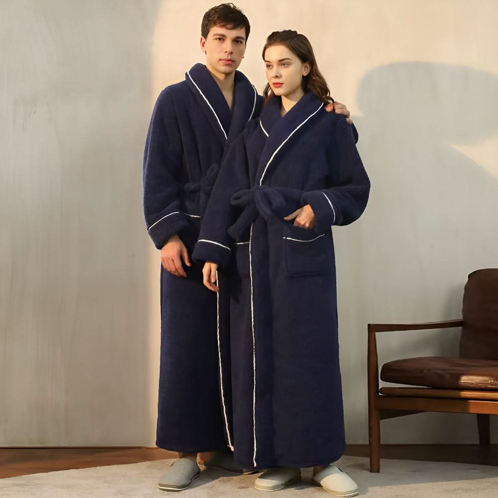 Luxurious CloudWeave Fleece Bathrobe, Unisex for Home | Temsk