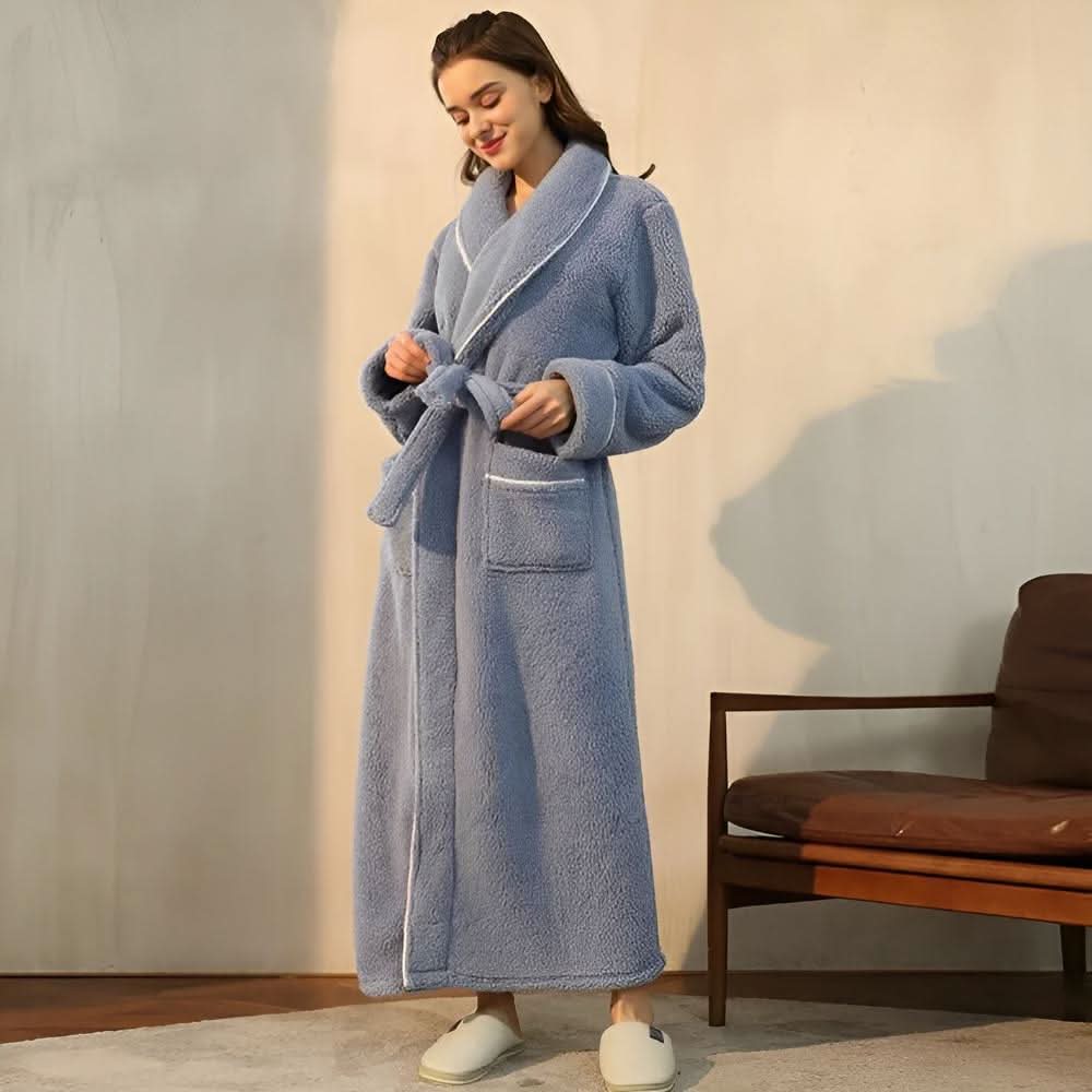 Luxurious CloudWeave Fleece Bathrobe, Unisex for Home | Temsk