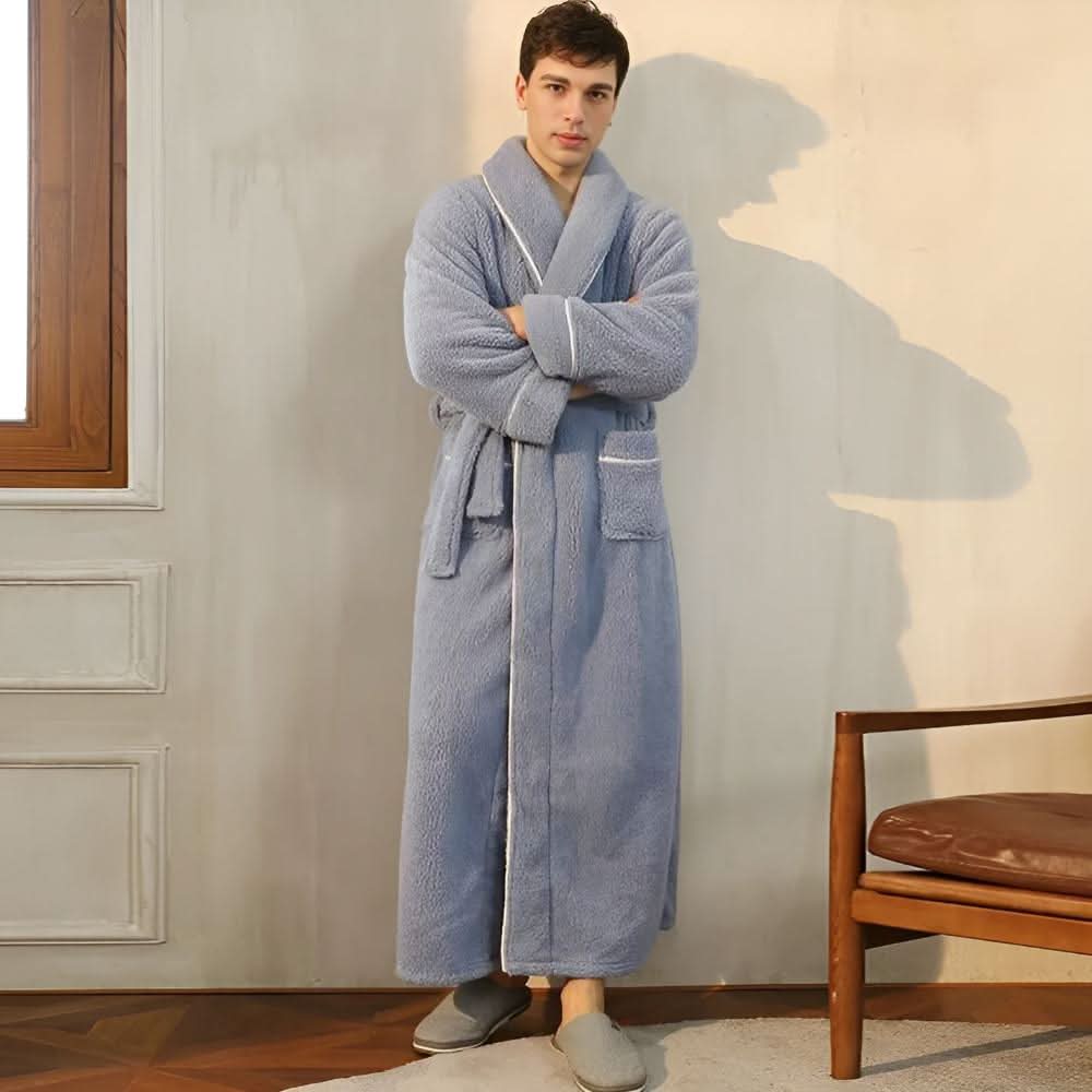 Luxurious CloudWeave Fleece Bathrobe, Unisex for Home | Temsk