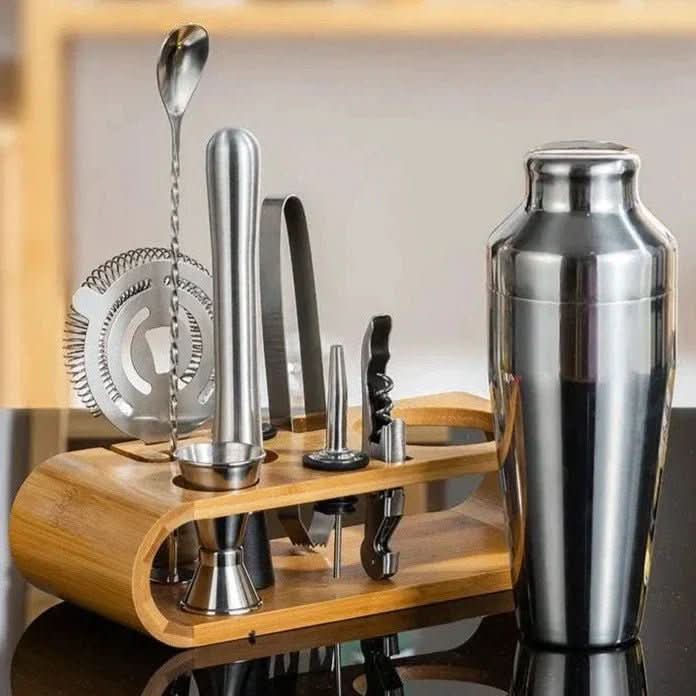 Aurora Bar Set 10 Piece Stainless Steel Cocktail Set For Stylish Drinks | Temsk