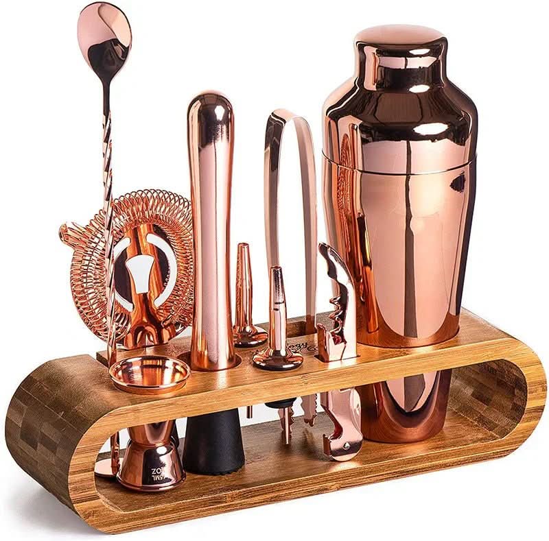 Aurora Bar Set 10 Piece Stainless Steel Cocktail Set For Stylish Drinks | Temsk