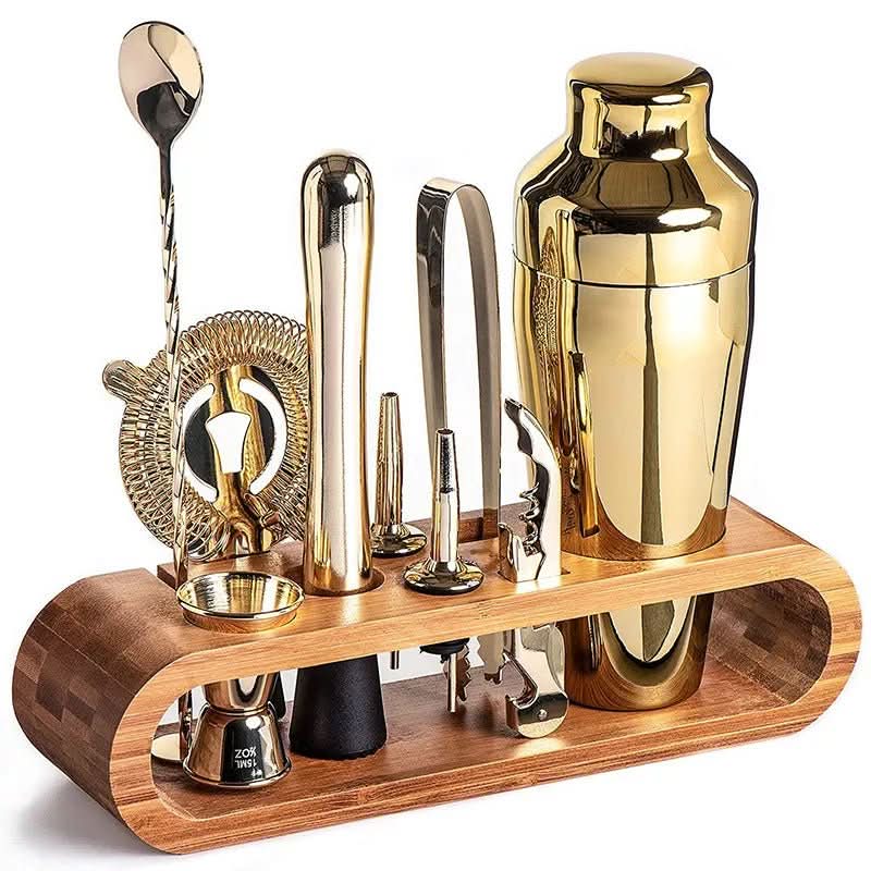 Aurora Bar Set 10 Piece Stainless Steel Cocktail Set For Stylish Drinks | Temsk