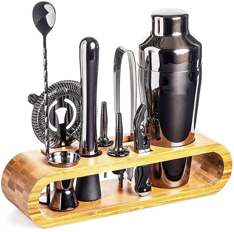 Aurora Bar Set 10 Piece Stainless Steel Cocktail Set For Stylish Drinks | Temsk