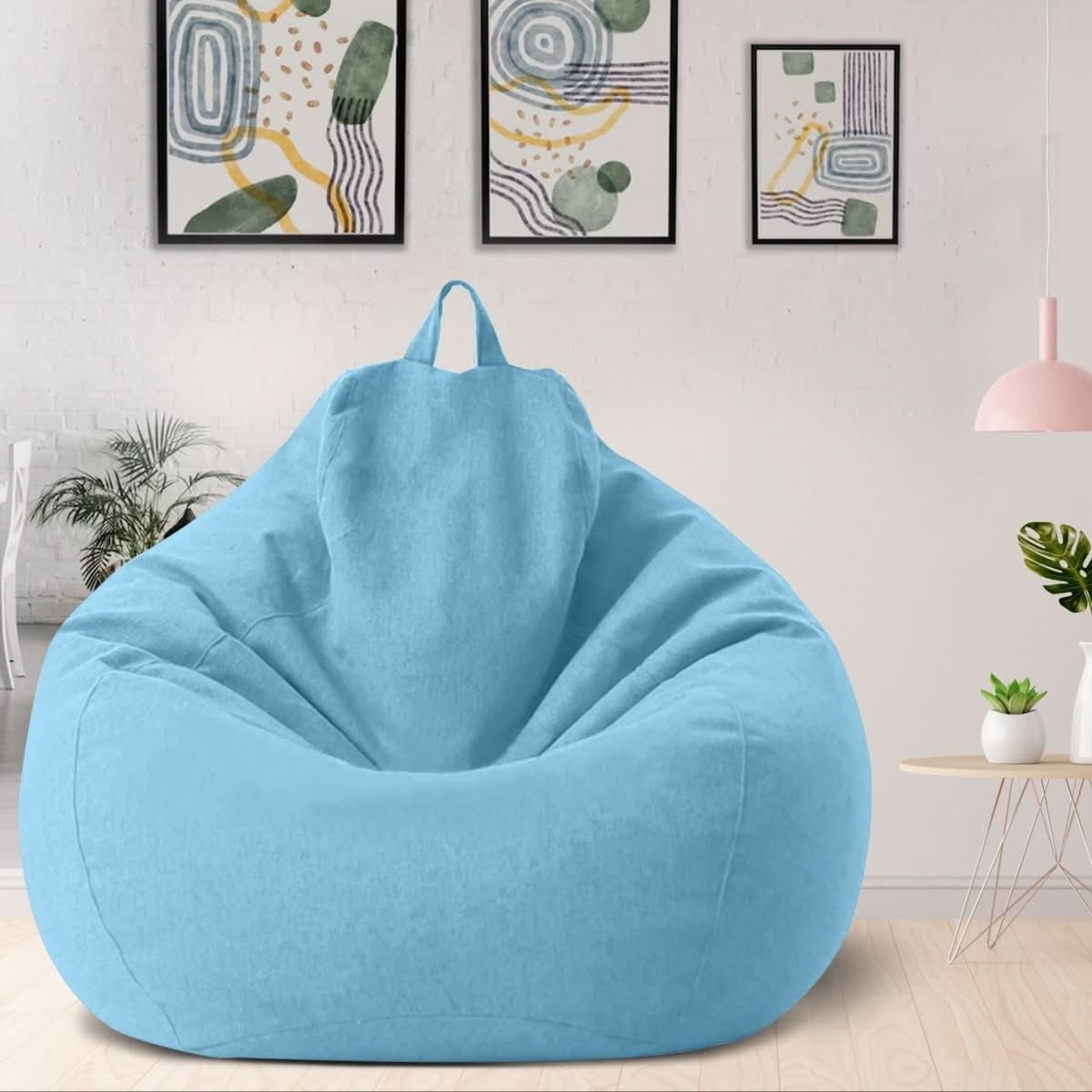 LinenLuxe Luxurious Linen Bean Bag Set With Filling | Temsk