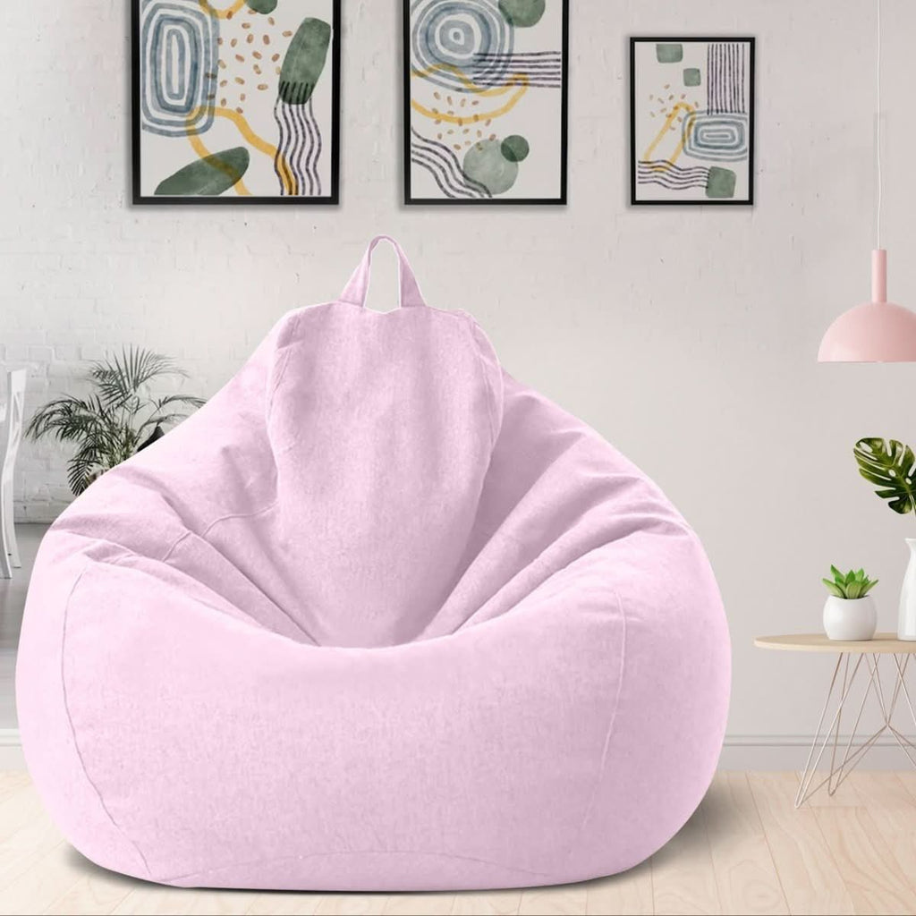 LinenLuxe Luxurious Linen Bean Bag Set With Filling | Temsk